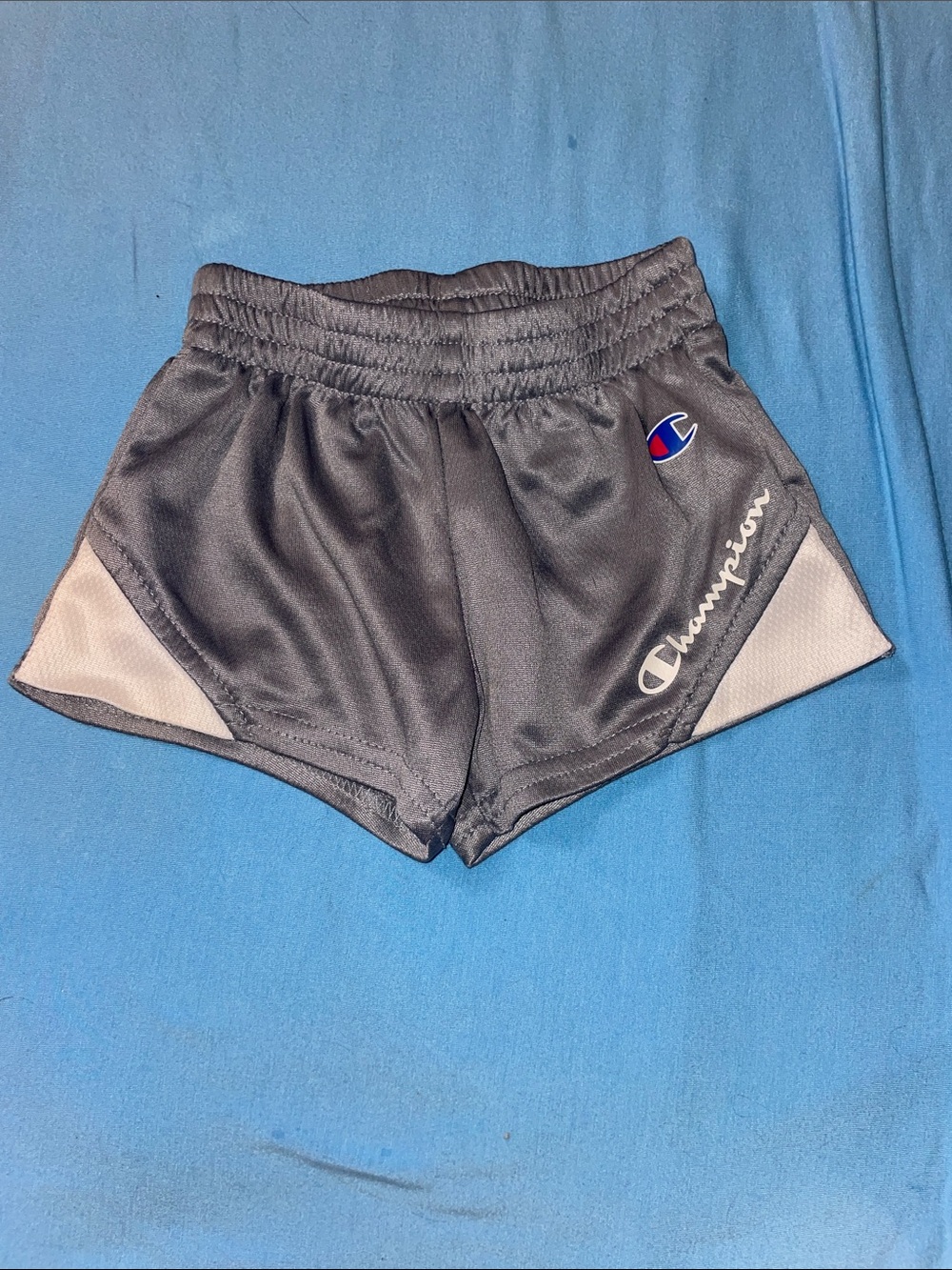 Champion silver Athletic Shorts with White Panels
